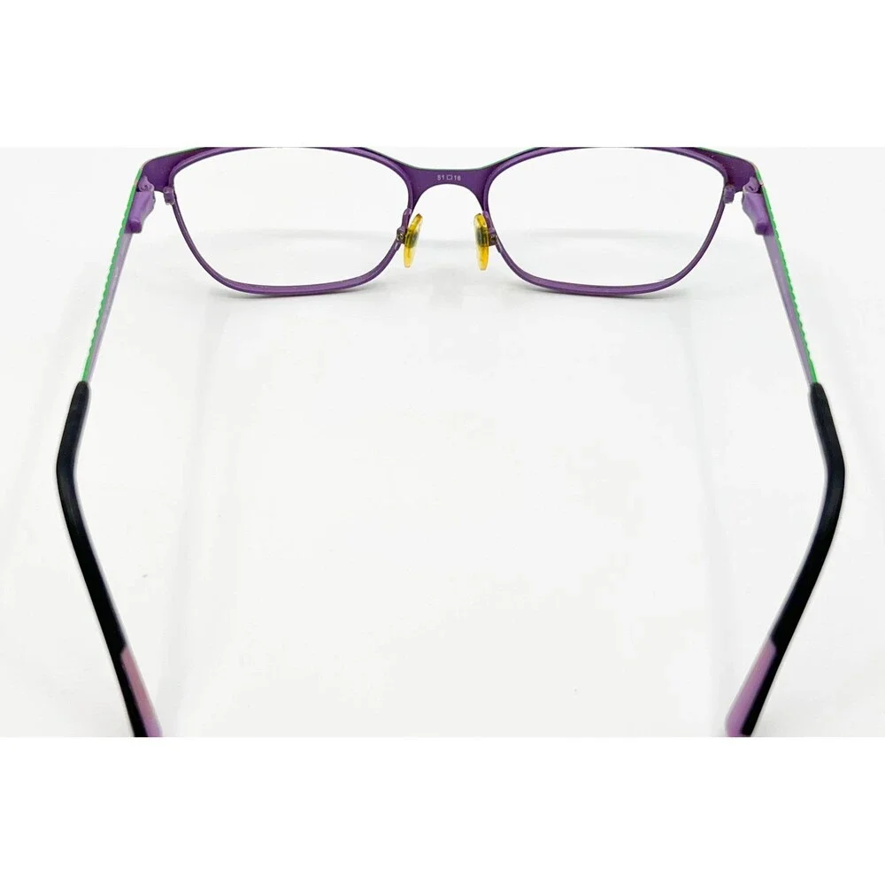 B.U.M. Equipment Eyeglasses Women Black Purple Amazing Oval Frames 51-16-135